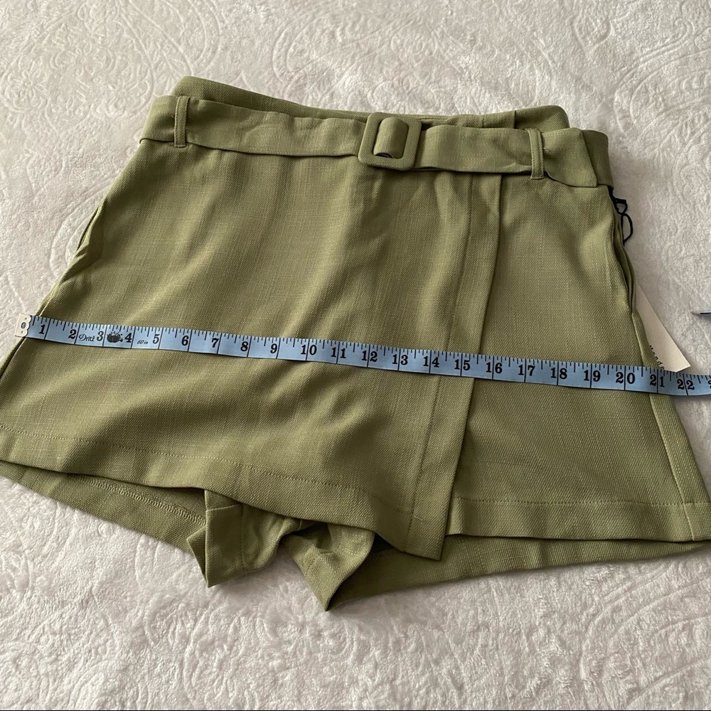 NWT Haute Monde Green Belted Skort - Picture 6 of 12